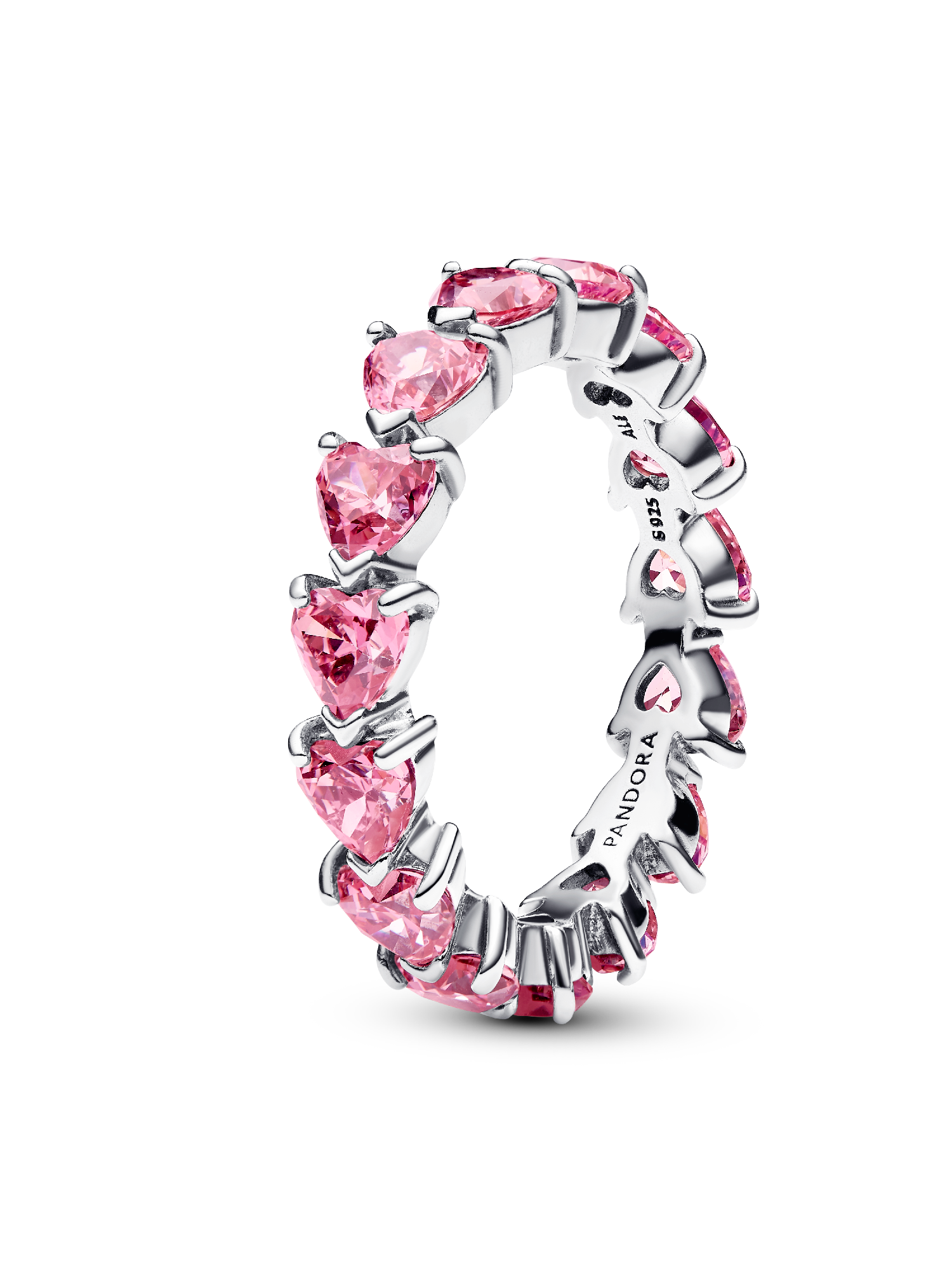 Anillo Alianza de Corazones Rosas 54