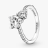 Anillo Reluciente Corazón Doble Anillo Reluciente Corazón Doble