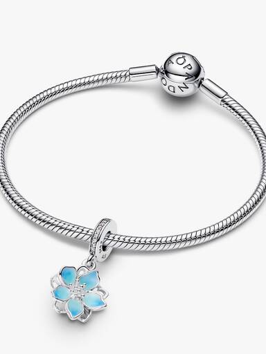 Charm colgante flor azul