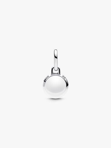 Mini charm colgante grabable de vidrio Murano con ojo protector
