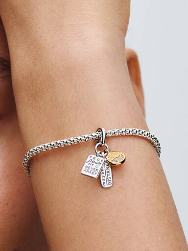 Charm Colgante Triple Amistad Talla única