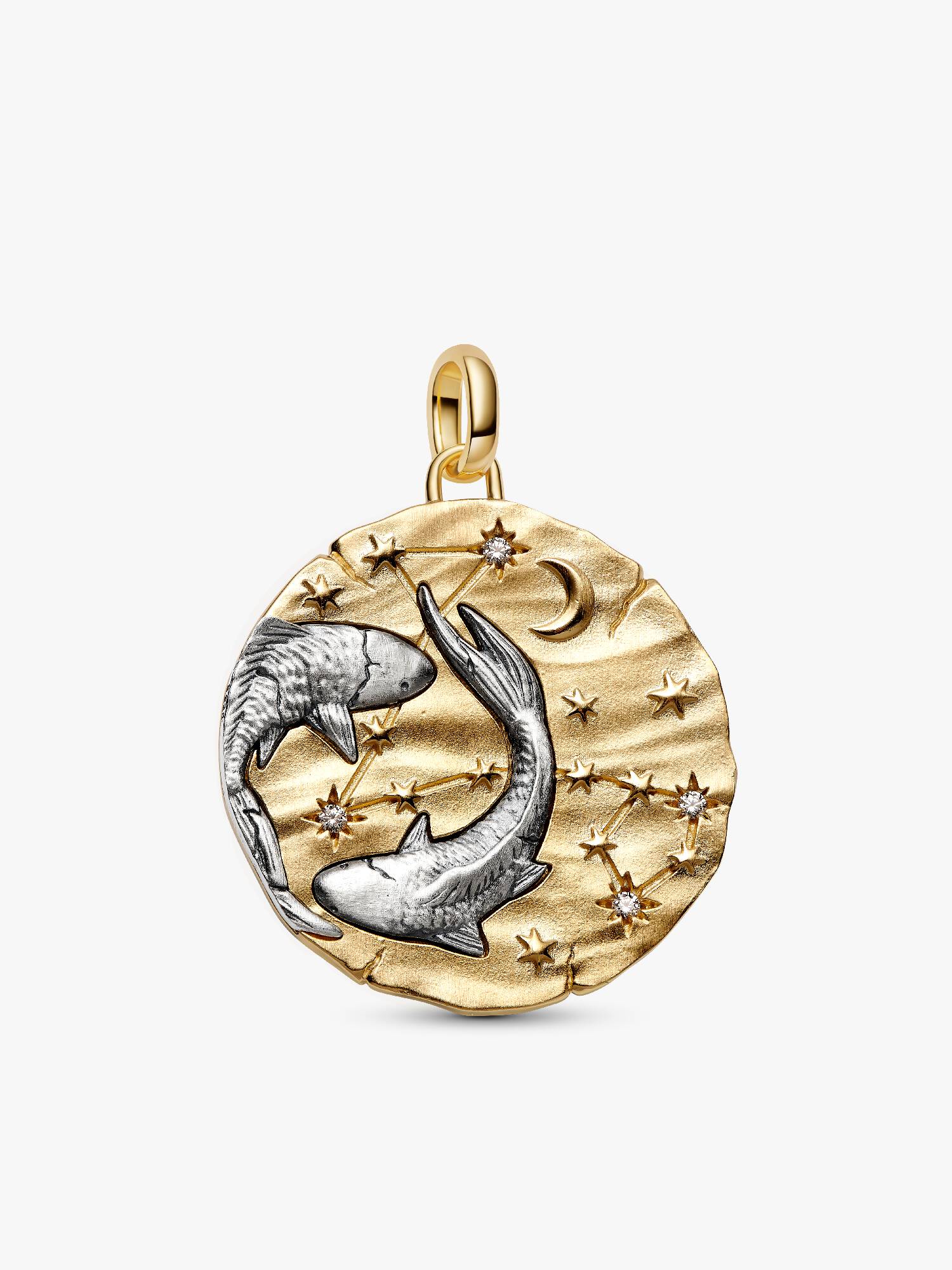 Charm Medallón grande signo del zodíaco Piscis