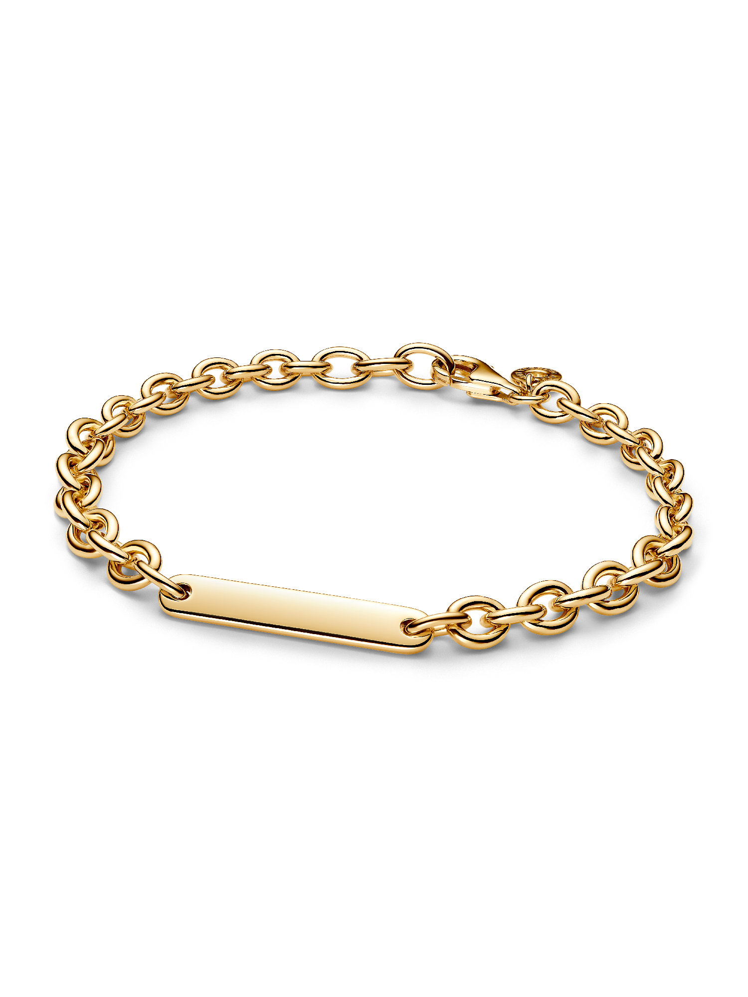 Brazalete de Eslabones Barra Grabable Dorado