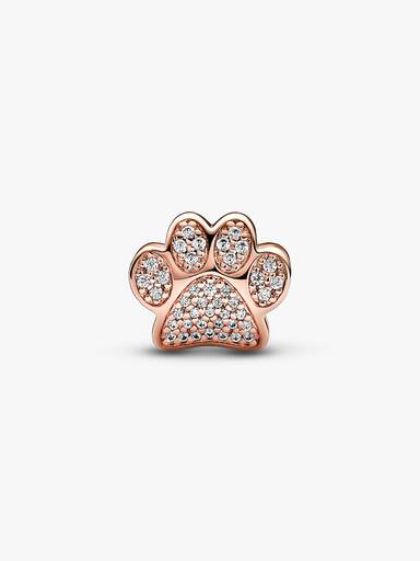 Charm huella de pata Brillante en Pavé