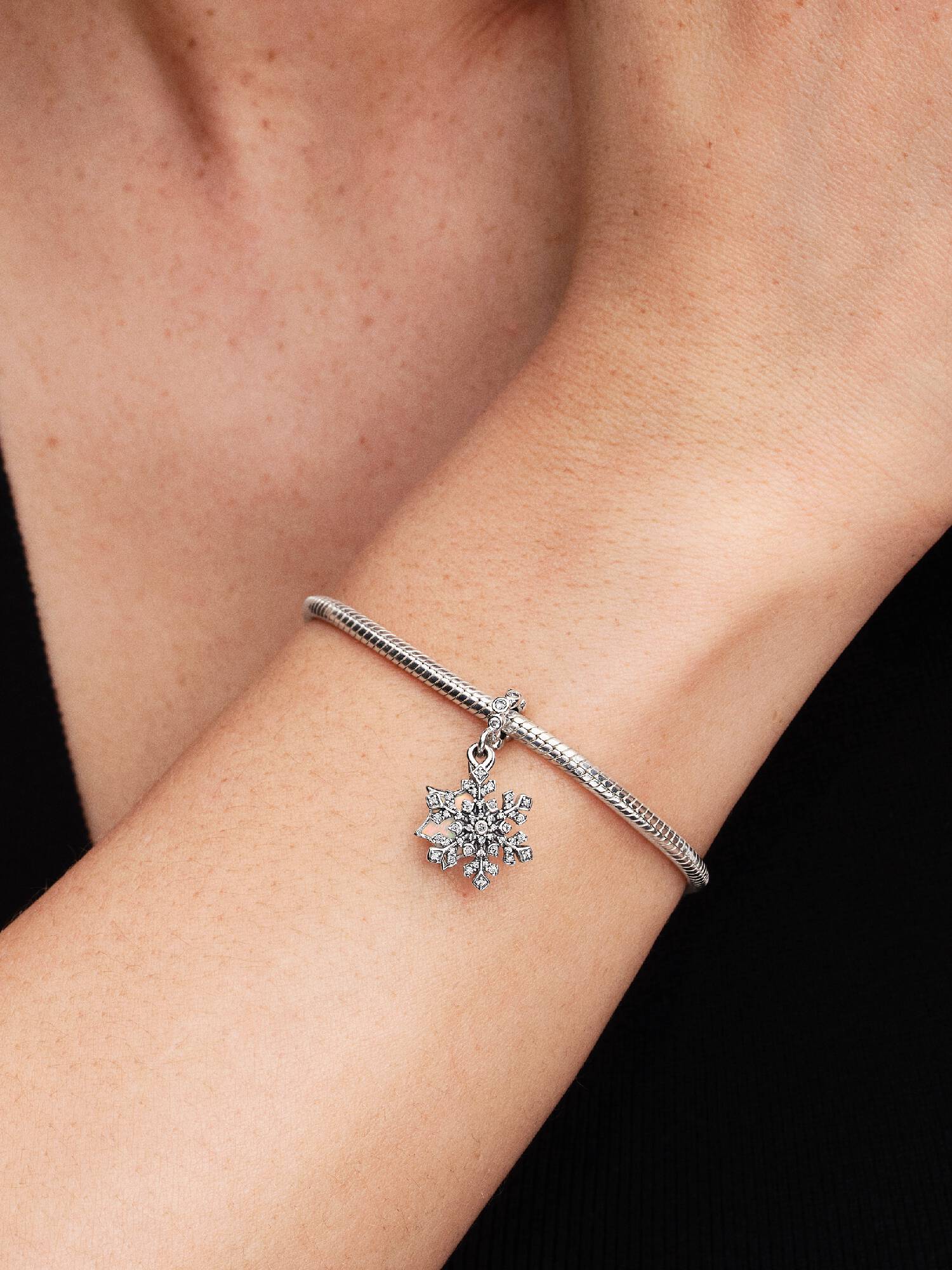 Charm colgante Copo de nieve opalescente
