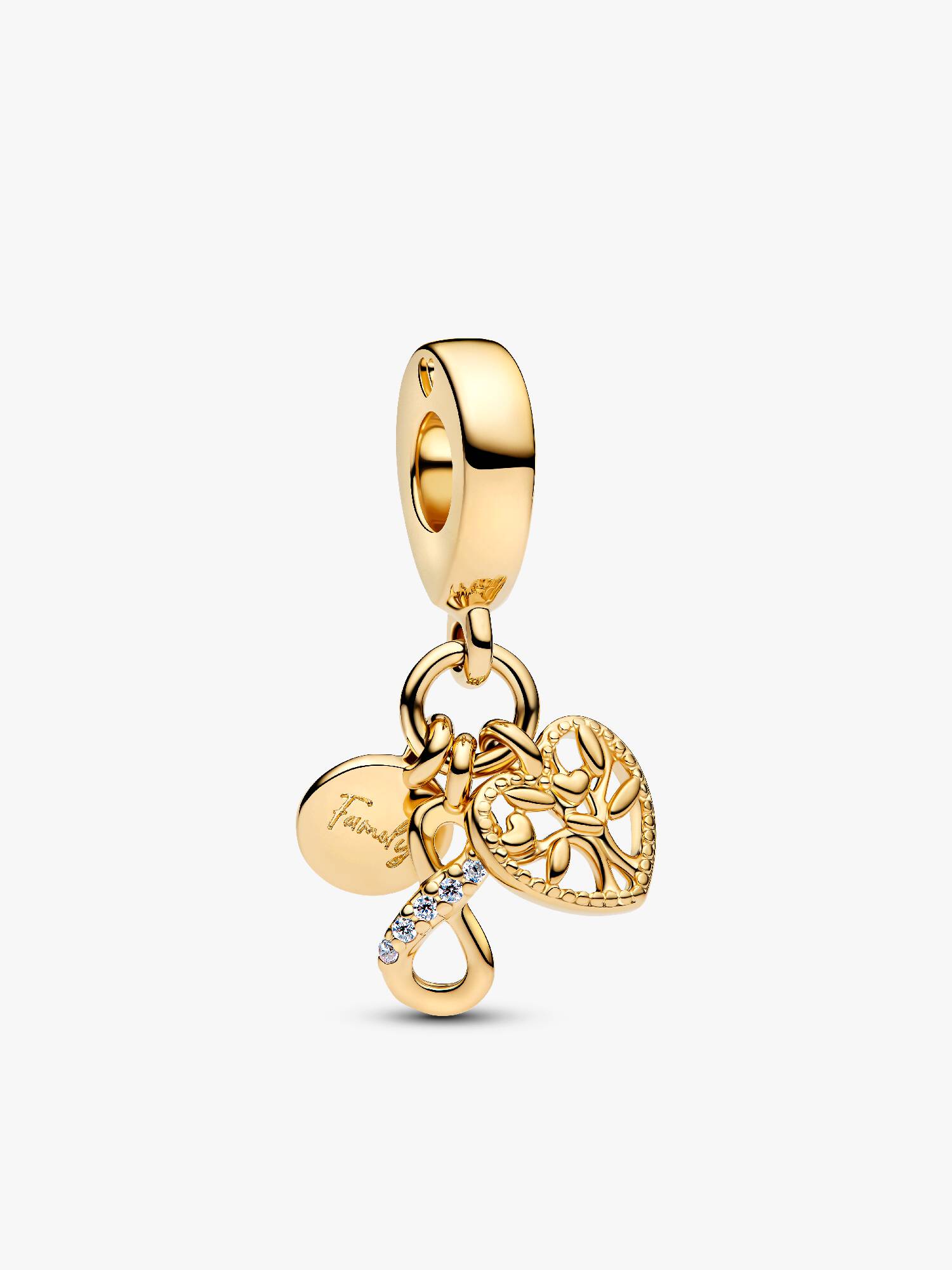 Charm Colgante Triple Infinito Familia