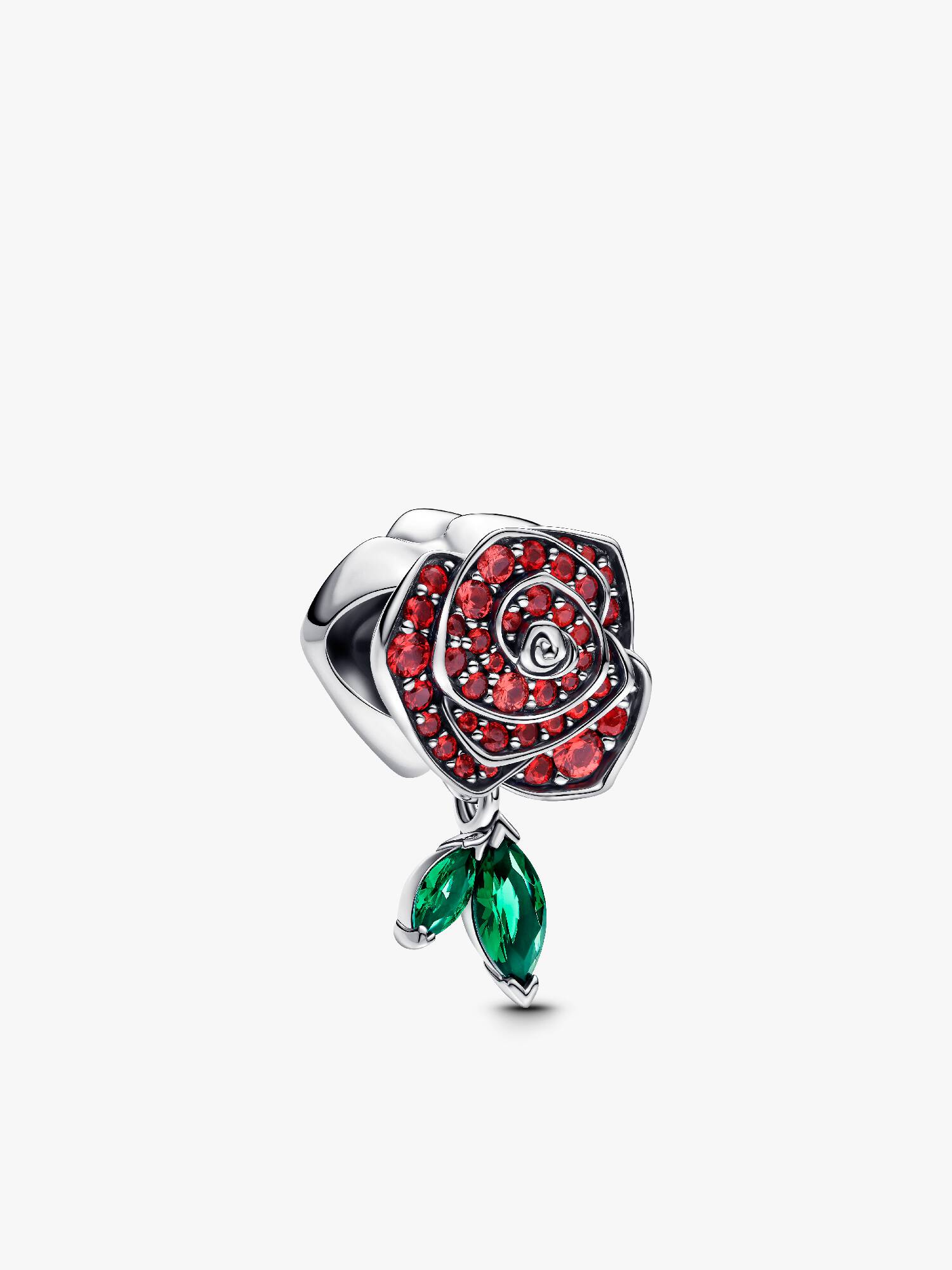 Charm Rosa Floreciendo Brillante Rojo