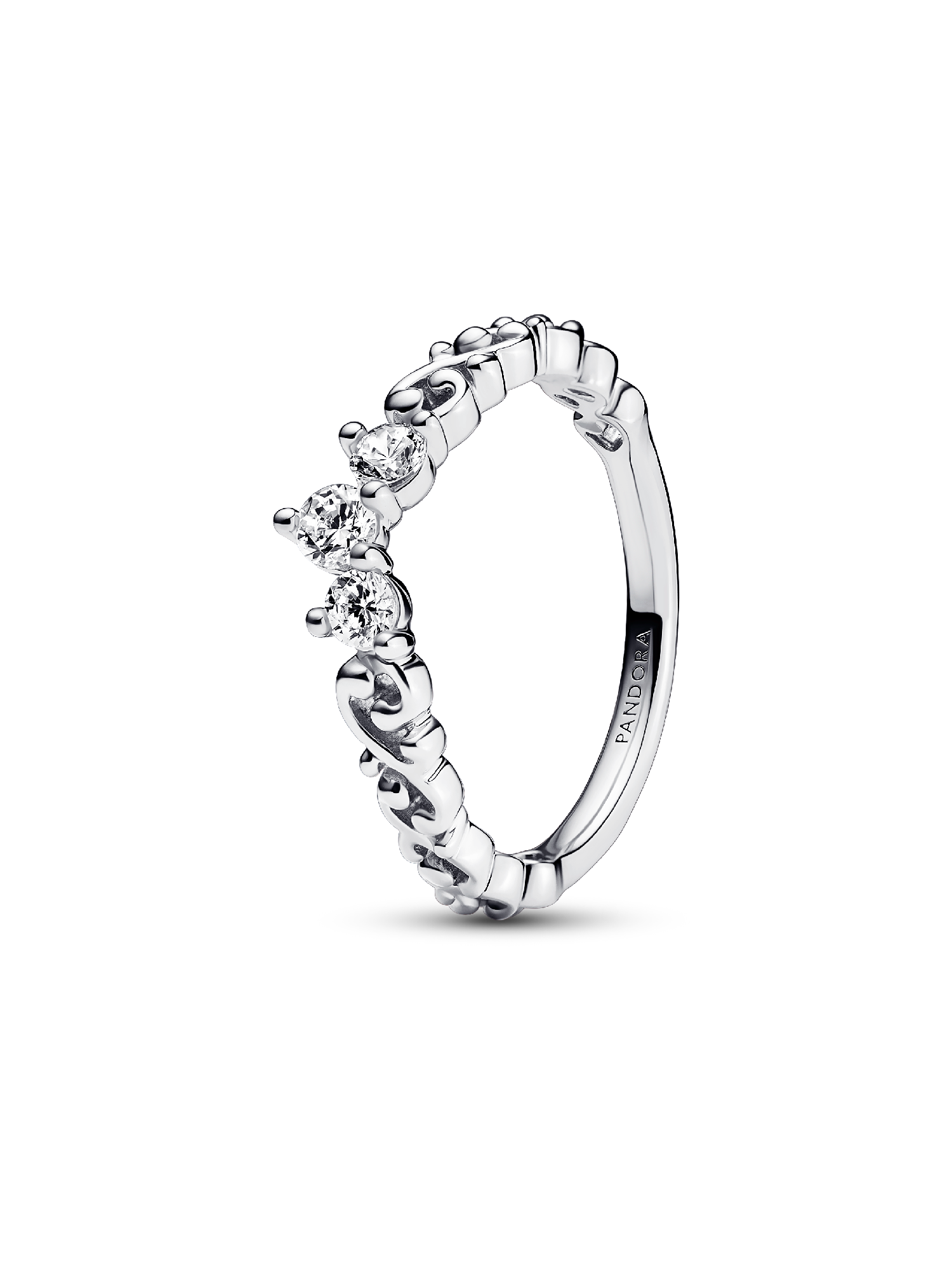 Anillo Tiara Remolino Real Pandora Plata Esterlina