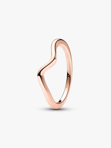 Anillo Ola Pulida Rosa