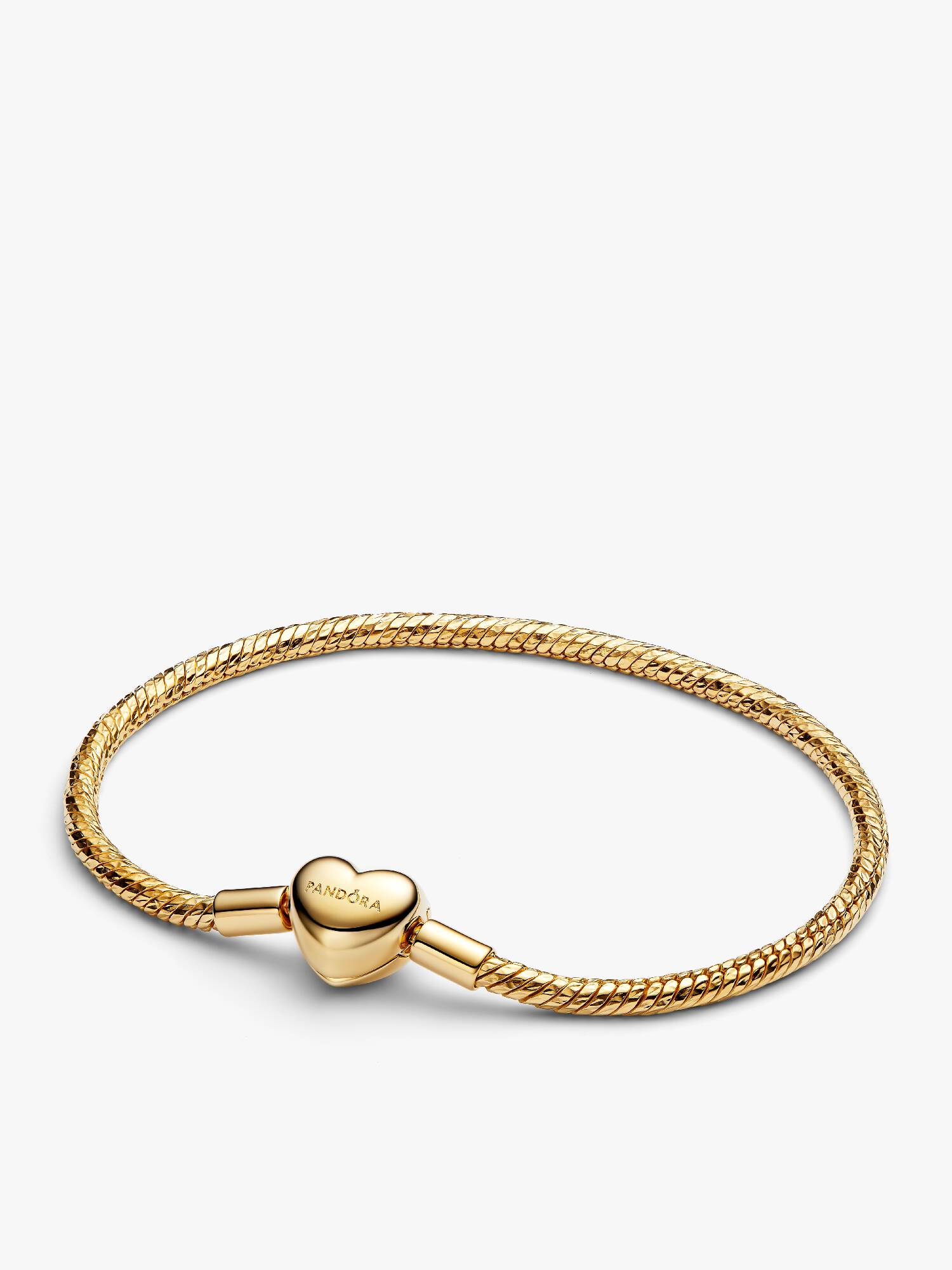 Brazalete de cadena de serpiente con broche de corazón