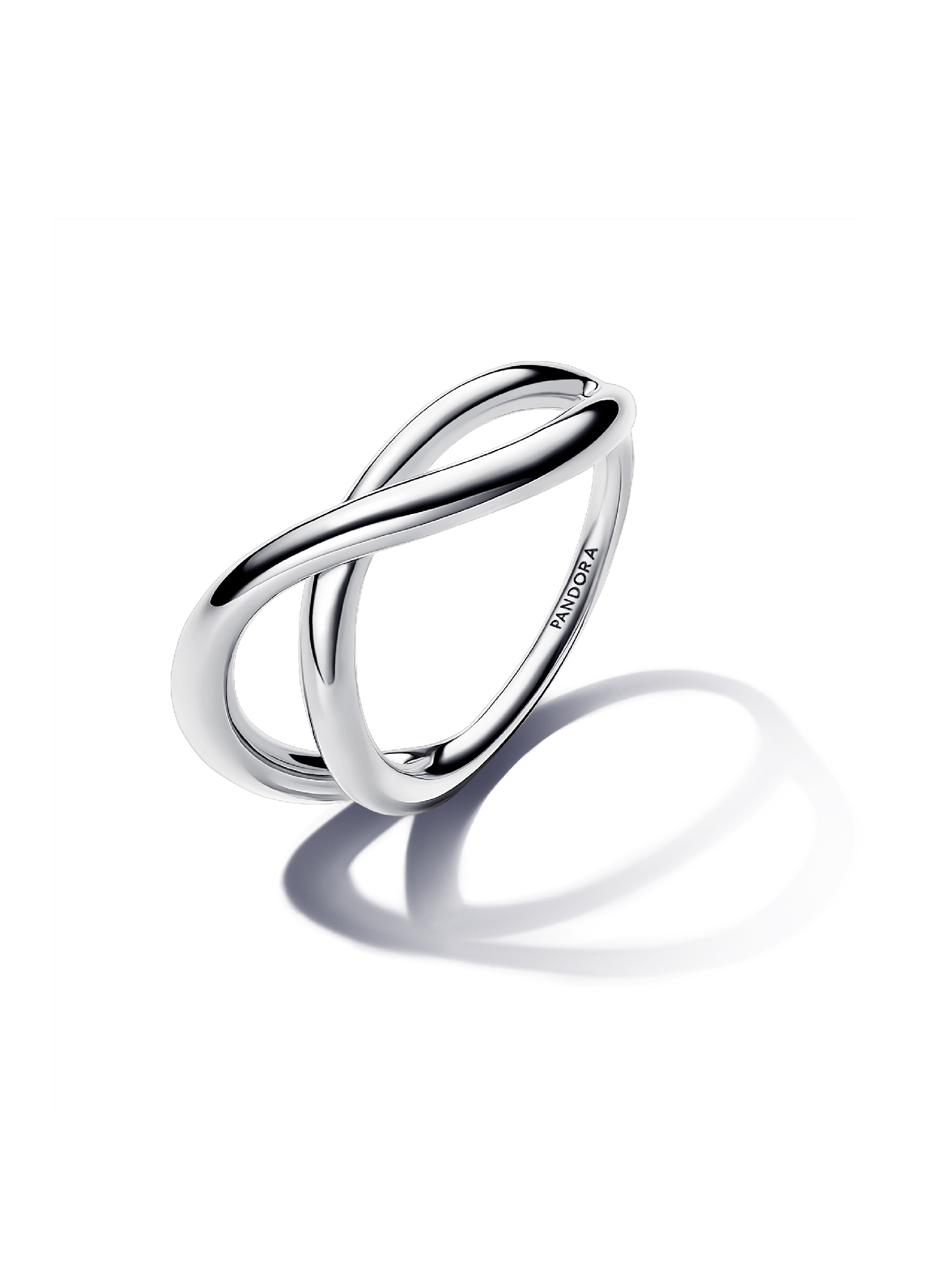 Anillo Infinito Forma Orgánica Plata