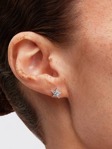 Aros de Botón Estrella Brillante