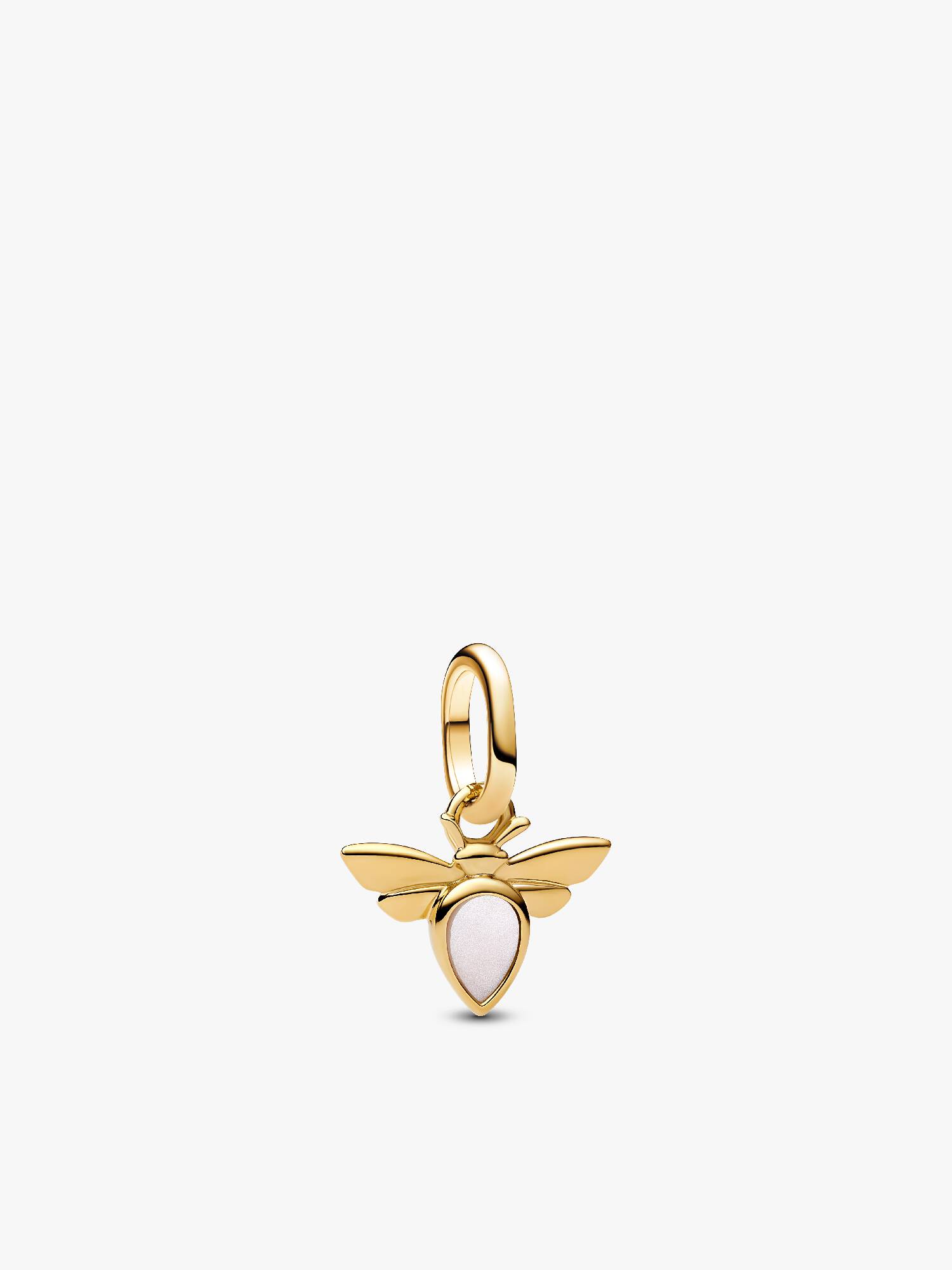 Mini Dije Colgante Abeja Blanca