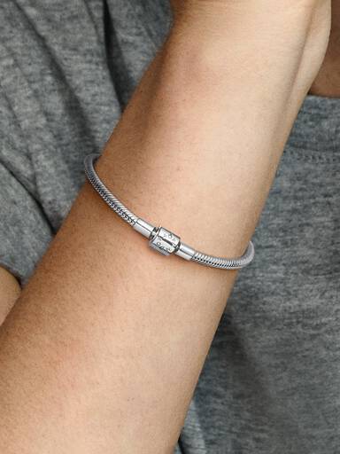Brazalete cadena de serpiente con broche de barril