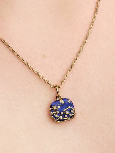 Charm colgante de constelación azul celestial