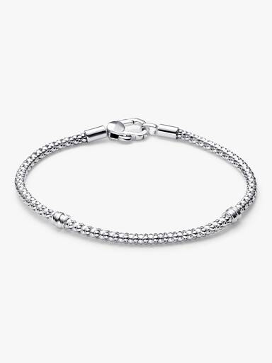 Brazalete Pandora Moments Cadena y Cierre con Tachuelas 16 cm