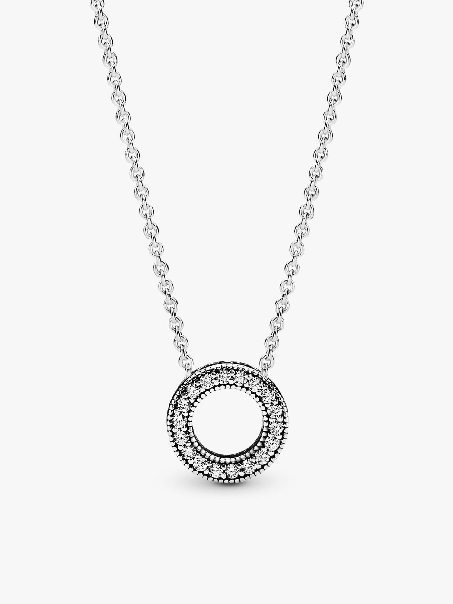 Collar collier Círculo de pavé con logotipo Pandora