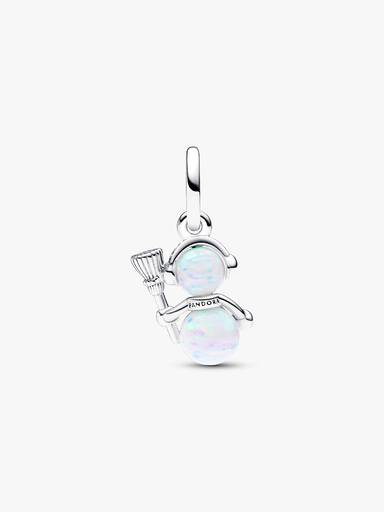 Charm Colgante Muñeco de Nieve Opalescente Talla única
