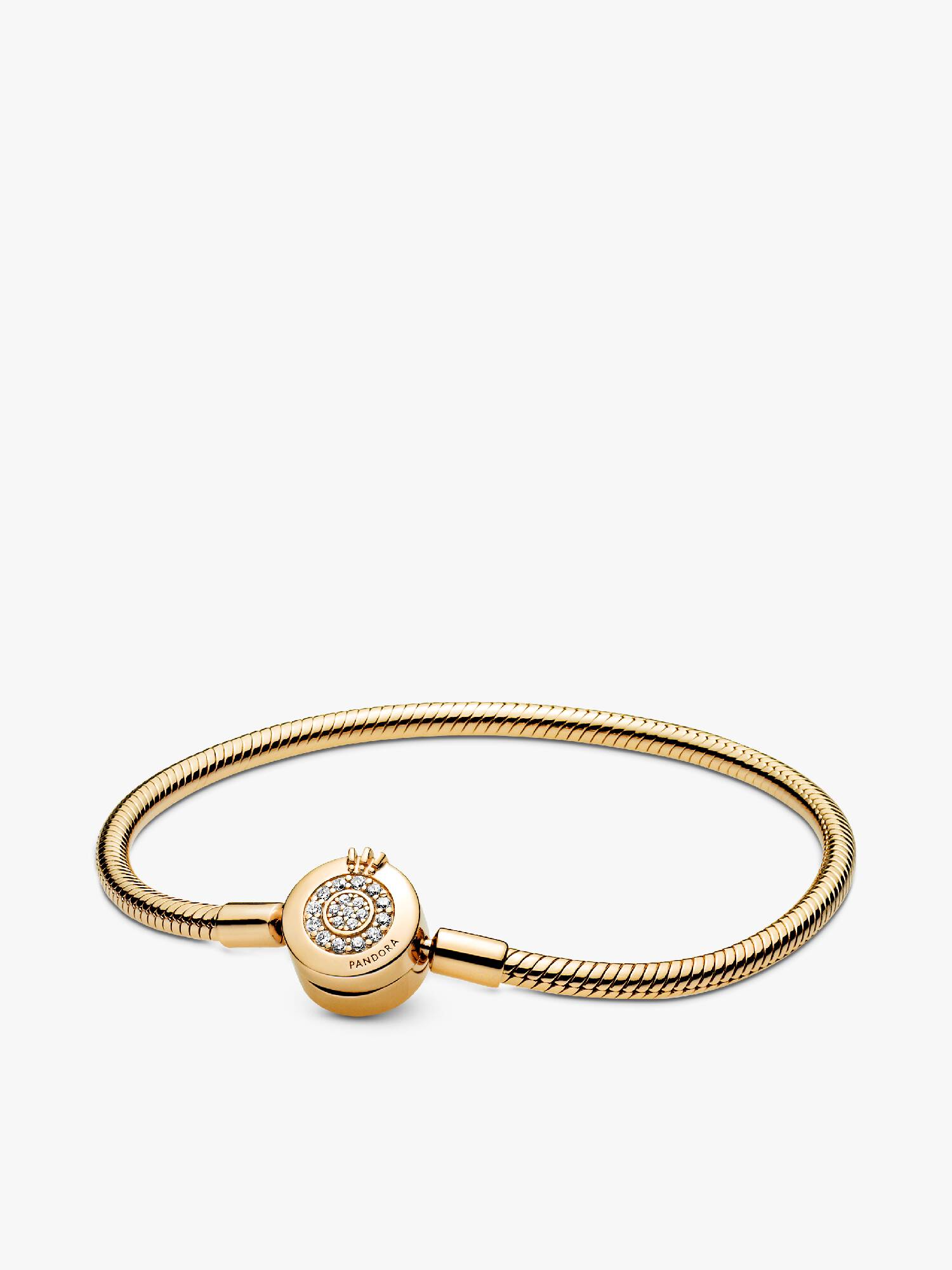 Brazalete Pandora Moments cadena de serpiente Corona O resplandeciente Shine
