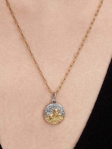 Charm medallón del signo del zodiaco Leo