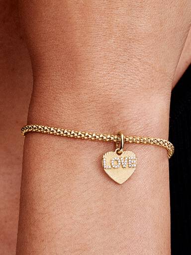 Charm Dije Grabable Corazón Amor Dorado