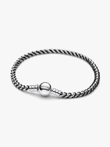 Brazalete de Cadena de Serpiente Cordón Negro