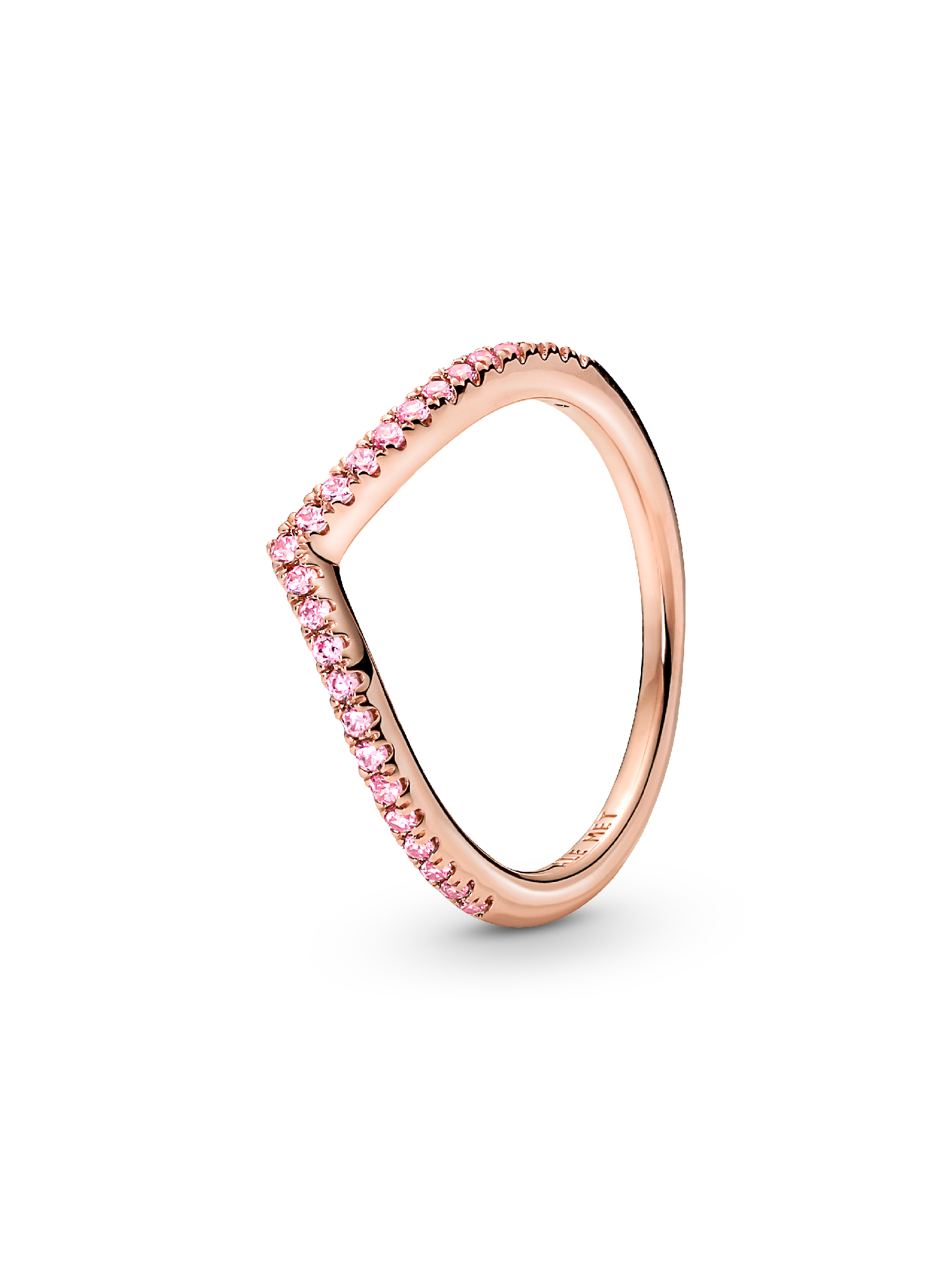 Anillo Deseo Reluciente Rosa 54