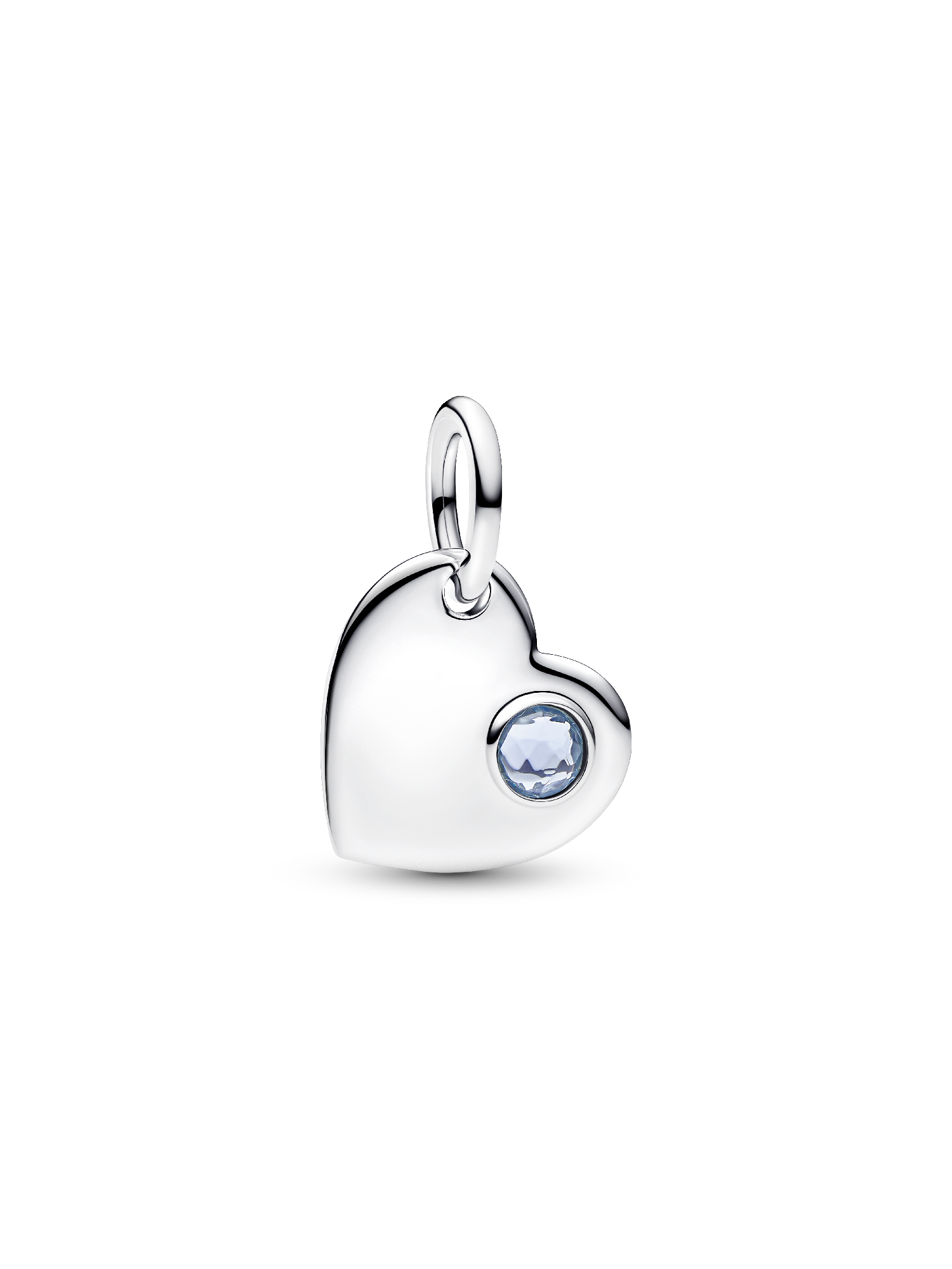 Charm Colgante Corazón de piedra Azul Aguamarina Grabable