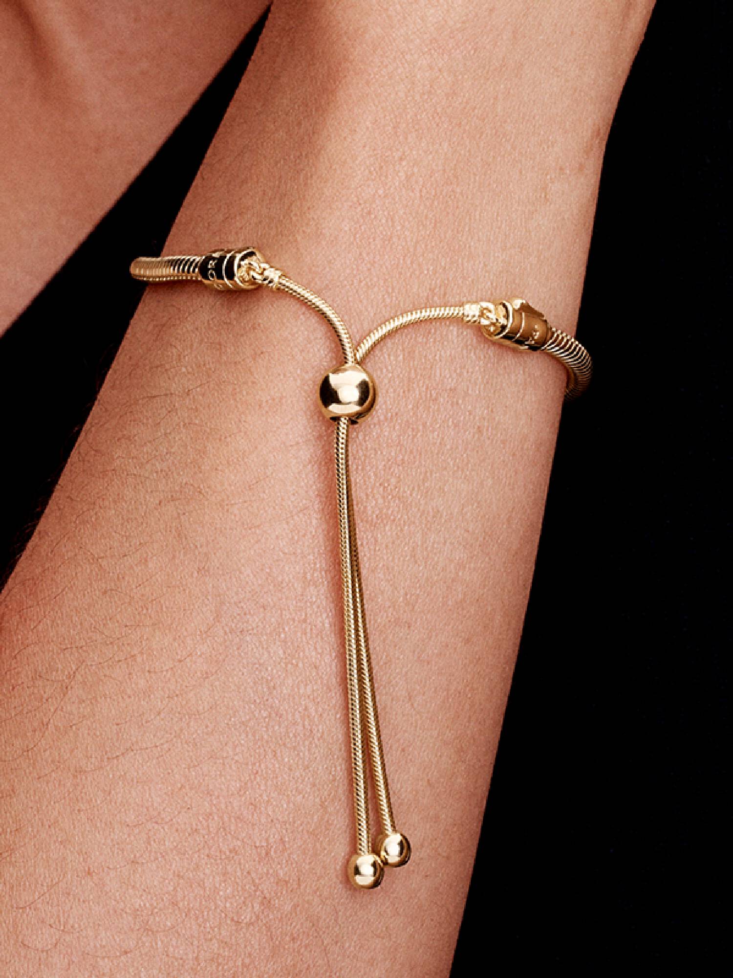 Brazalete Pandora Moments Cadena de Serpiente con cierre Deslizante