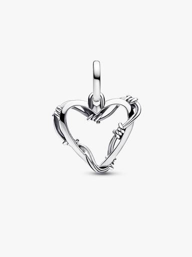 Charm de Medallón Corazón de Alambre