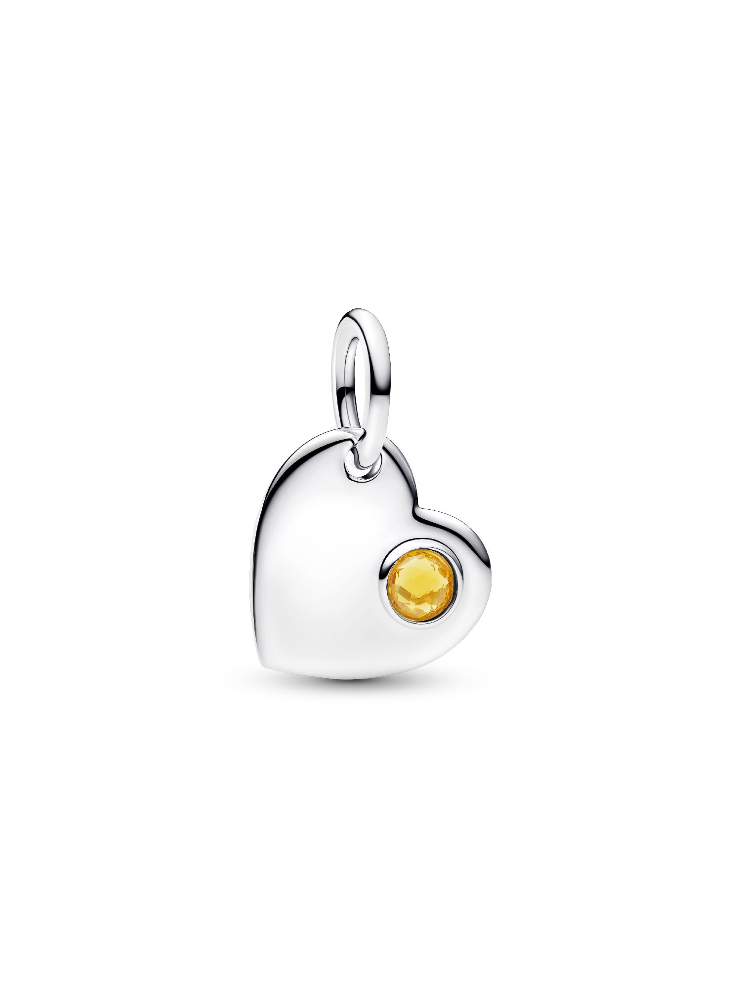 Charm Colgante  Corazón Grabable de piedra color Miel