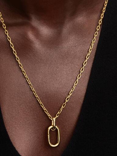 Collar de cadena de eslabones grandes que se pueden abrir