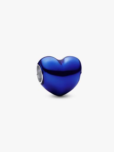 Charm Corazón Azul Metálico