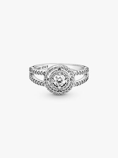 Anillo Halo Doble Resplandeciente 48