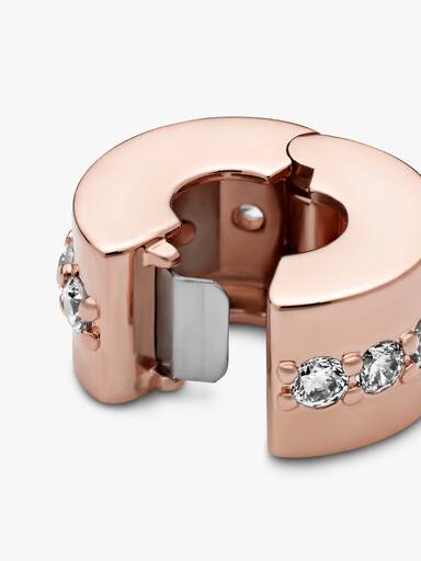 Charm Sujetador Hilera reluciente Bañado en Oro Rosa de 14k