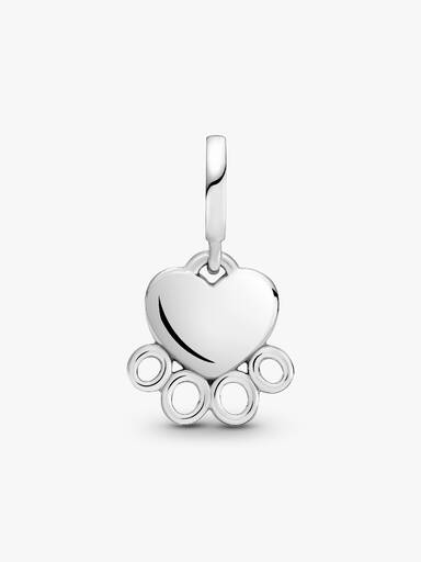 Charm Colgante Corazones E Impresión De Patita