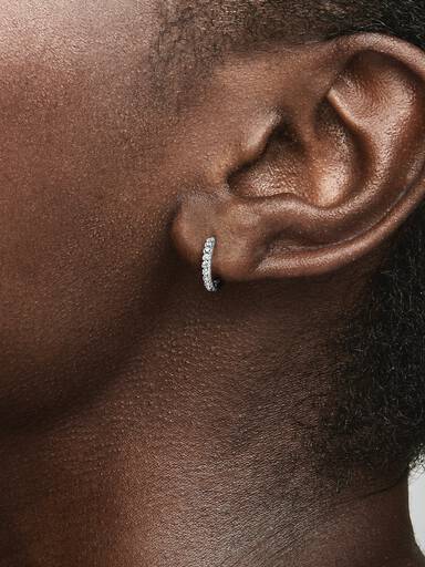 Aretes de Aro Abrazo Brillante Plata
