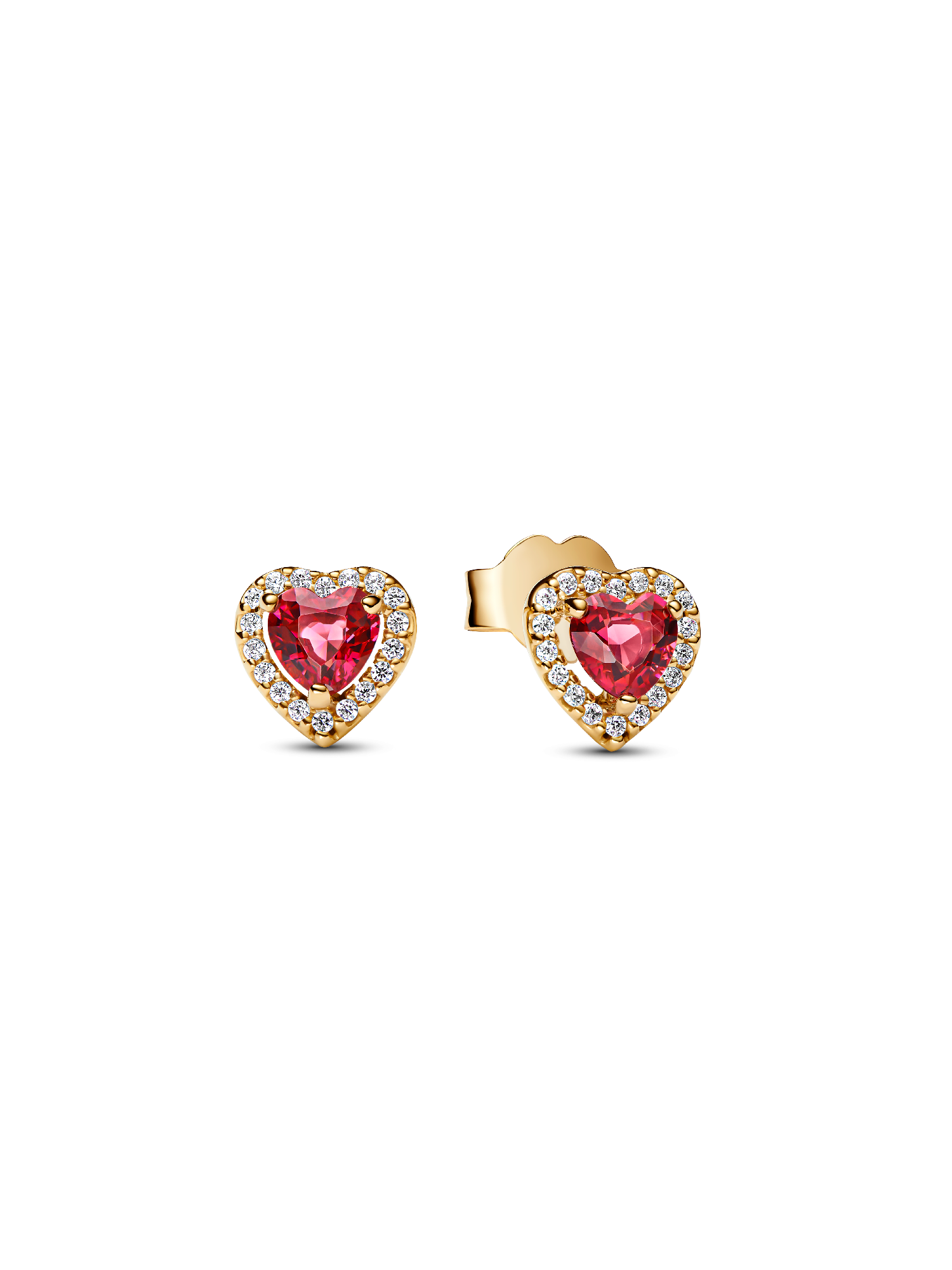 Aros de botón Corazón elevado