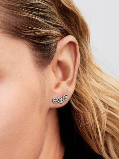 Aros de botón trilogía Corazones con halo