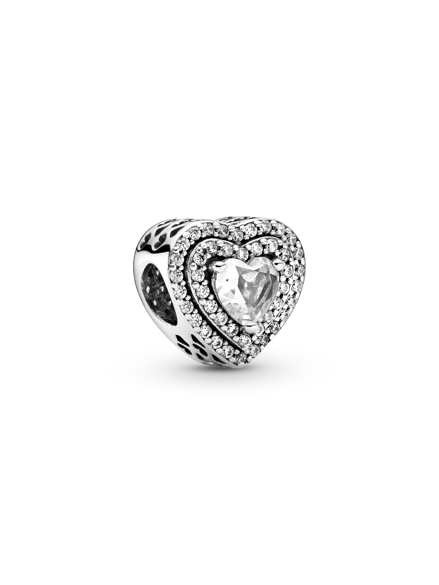 Charm Corazones Nivelados Brillantes