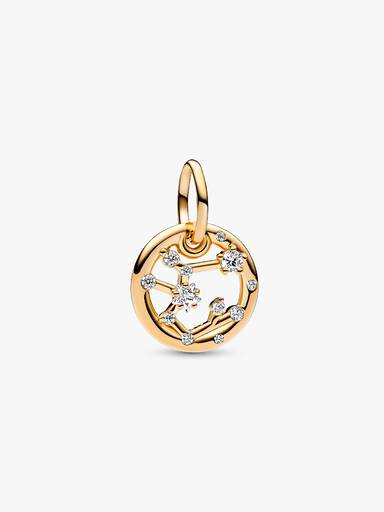 Charm Colgante Zodiaco Sagitario Recubrimiento en Oro de 14k Talla única