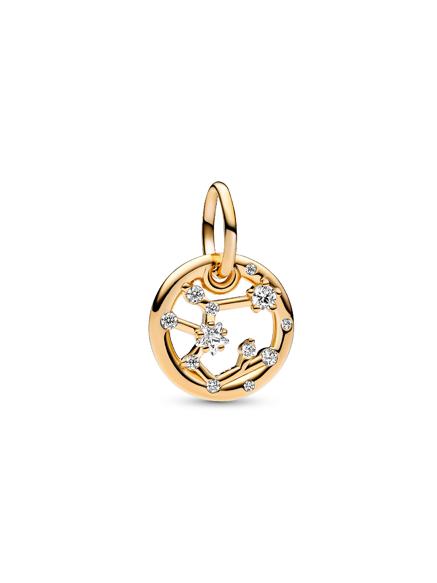Charm Colgante Zodiaco Sagitario Recubrimiento en Oro de 14k Talla única