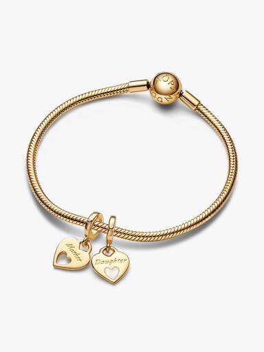 Charm Colgante Divisible Corazón Doble