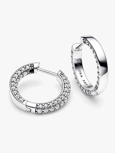 Aros de aro Hilera de pavé Pandora Timeless Pandora Plata Esterlina