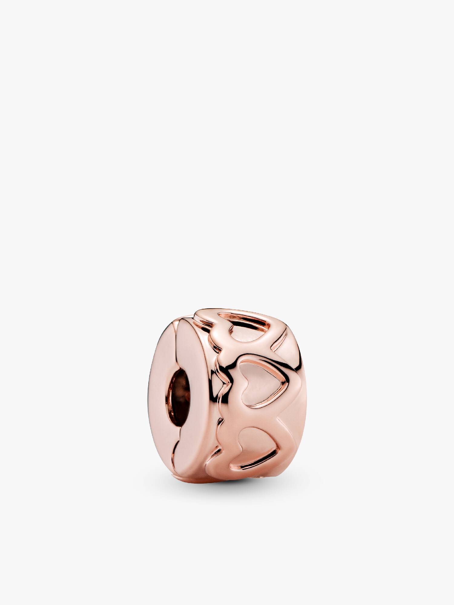 Charm Sujetador Banda de corazones Recubrimiento en Oro Rosa de 14k Talla única