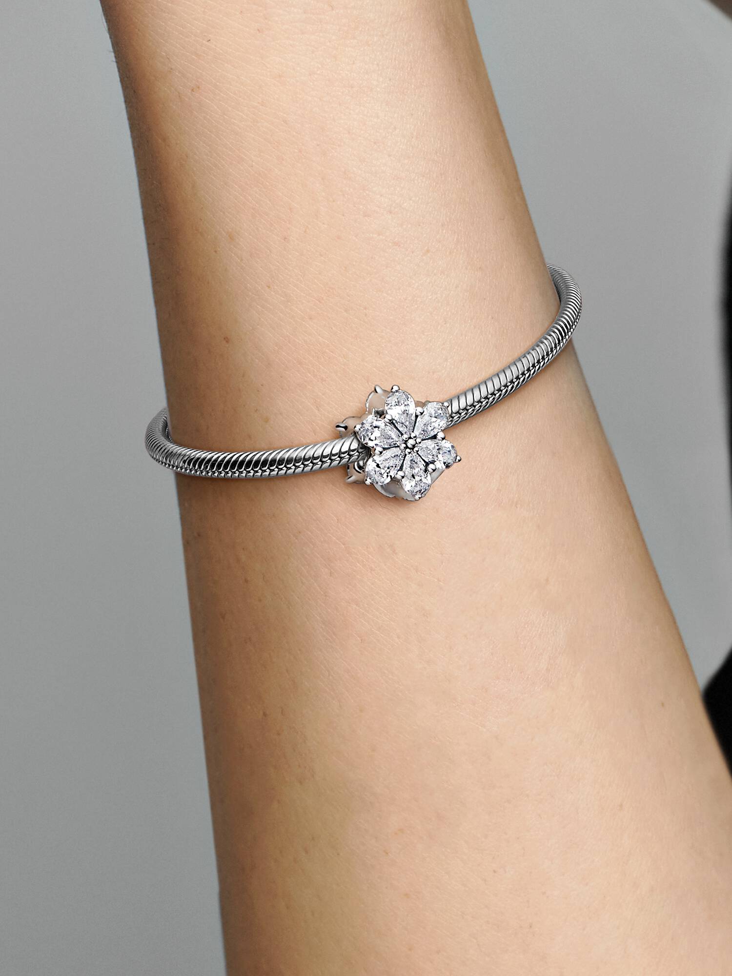 Charm Racimo herbario reluciente Pandora Plata Esterlina