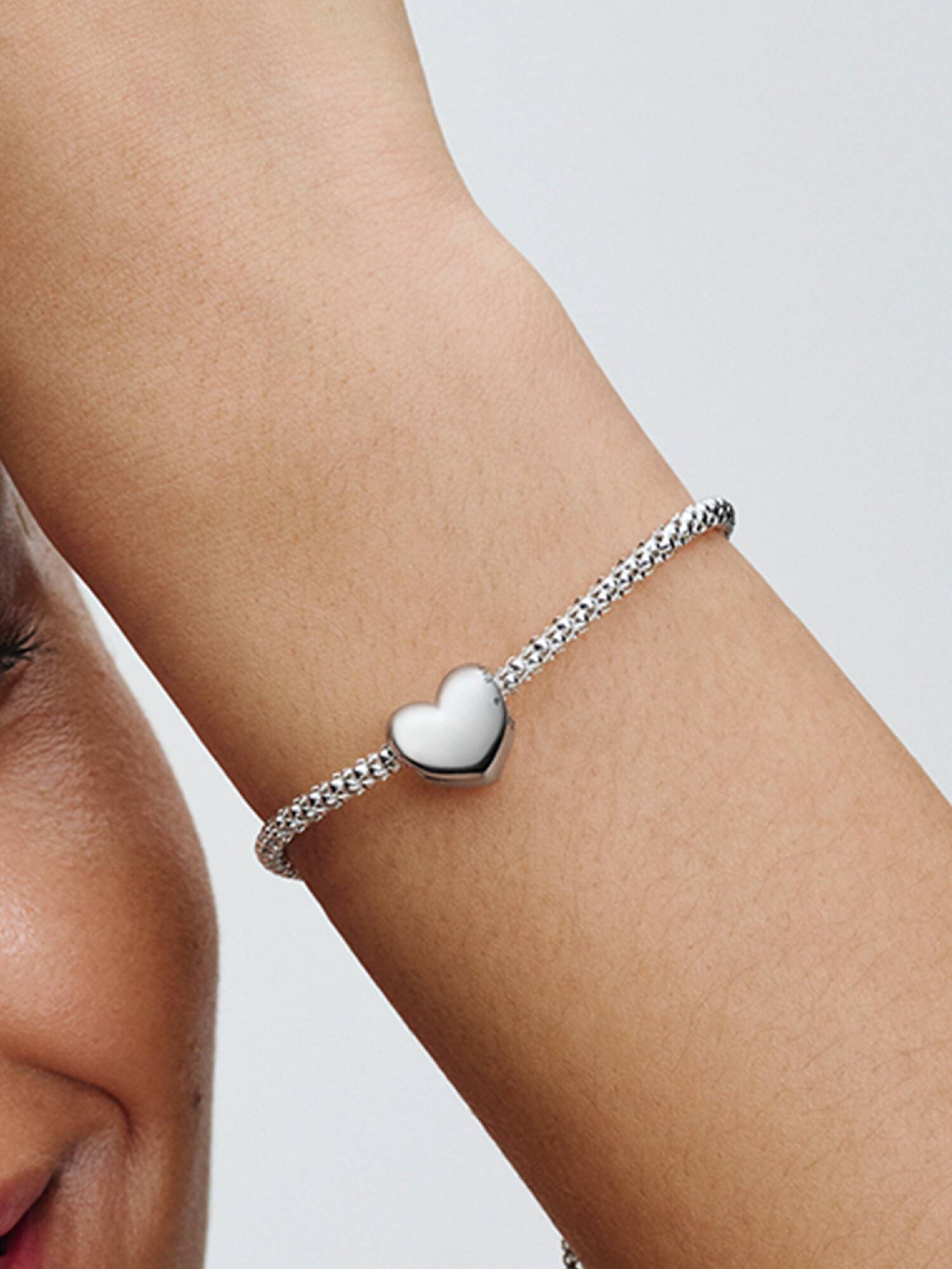 Charm Grabable Corazón Be Love Plateado