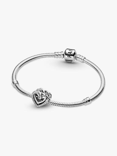 Charm Corazones entrelazados resplandecientes