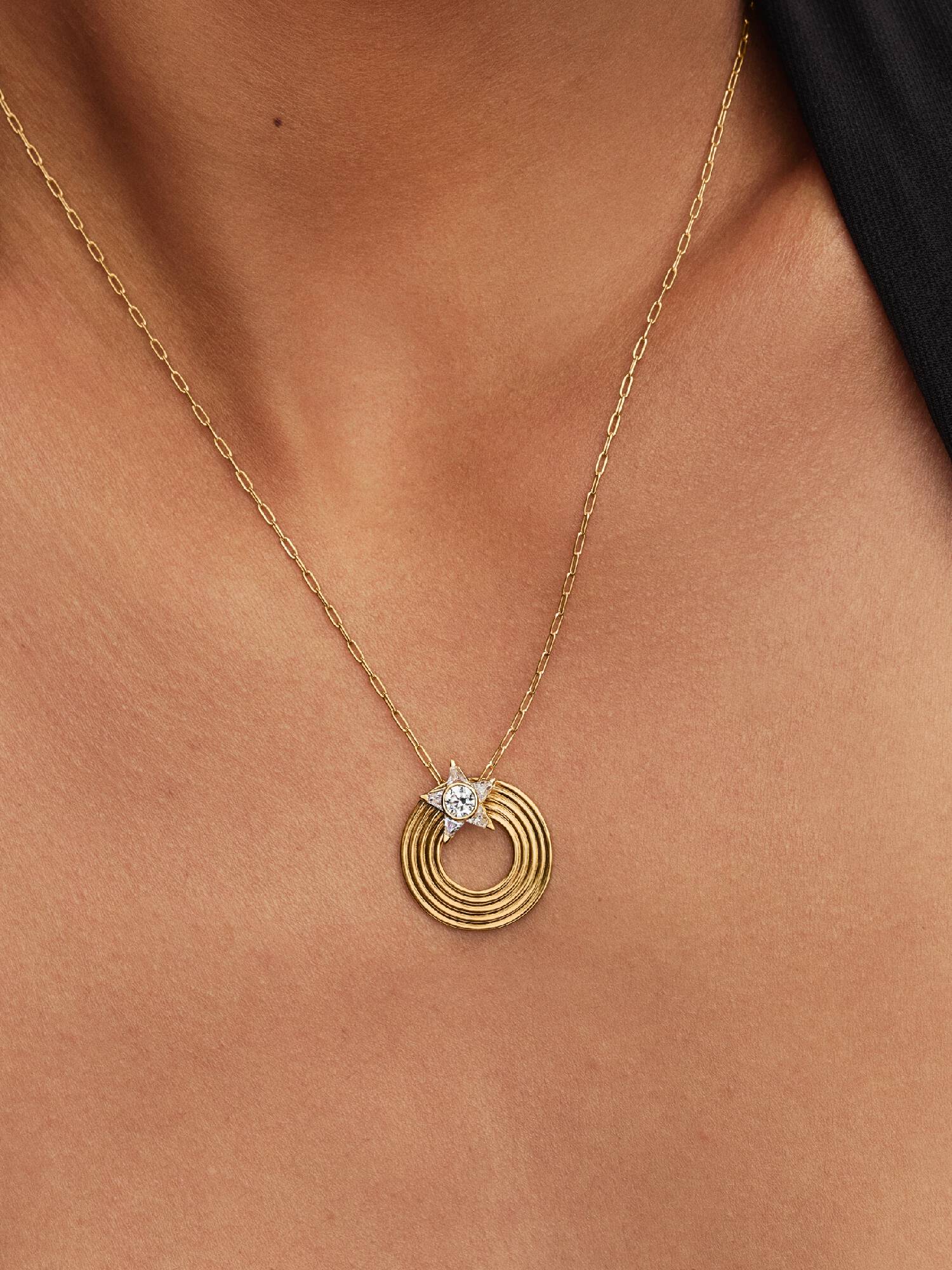 Collar con Colgante Corazón Libre Brillante