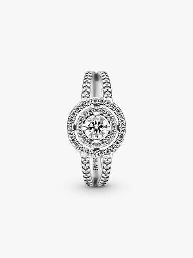 Anillo Halo Doble Resplandeciente 48